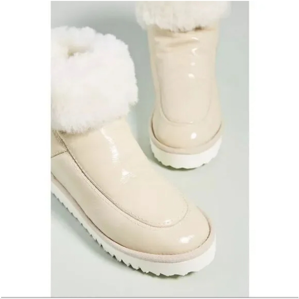 NIB Anthropologie Maypol Beige Shearling Lined Boot 39